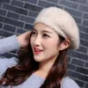 Осенью и зимняя мода Женщины Pull Cap Pearl Hat Кролик Мех Береты Грейс Дамы Личности Крышки Смешать Цвета