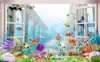 Anpassad PO Wallpaper 3D Children039S rum Underwater World Wall Papers Home Decor for Kids9988232