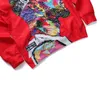 Wholesale-3D sweatshirt tie-dye print cool hoodie for men women red sport hoody creative streetwear crewneck tops