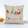 Linnen kussensloop vintage chirstmas stijl patroon kussenhoes Home decoratieve goedkope kussensloop 45x45cm Q179