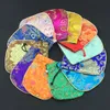 Cotton filled Small Silk Fabric Drawstring Bags For Jewelry Gift Crafts Storage Pouch wholesale 50pcs/lot