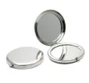 Tipo compatto personalizzato regalo di nozze argento inciso su specchio specchio cosmetico ingrandimento a specchio specchio
