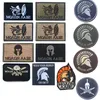 Armbandpleisters geborduurde badges stoffen armbandstickers schieten spartan skelet patch outdoor haak en lusbakener no14-108