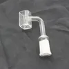 Square Bowl Quartz Banger for bong dab rig water pipe 10mm 14mm 18mm male female domeless quartz banger nail with clear joint