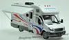 1:32 Skala Alloy Metal Diecast Collection Bilmodell för Sprinter Luxury Motorhome Fritidsfordon RV Trailer Caravan Modell