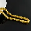 Bijoux de déclaration collier de chaîne rempli d'or jaune 18 carats pour hommes femmes