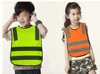 Kids Alta Visibilidade Woking Safety Colete Tráfego Trabalhador de Trabalho Veste Verde Reflexiva Roupa de Segurança para Crianças Segurança Vest Colete KKA3004