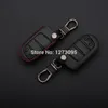 Hand Stitched Genuine Leather Car Keychain for Dodge Journey 2012 2013 2014 2 Buttons Smart Remote Key Ring Cover Case Auto Accessory