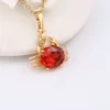 Pendentif animal crabe rouge 18 carats rempli d'or jaune pour enfants filles pendentif collier chaîne