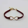 chram bracelet 16 colors infinity bracelet Fashion Hot Eight cross leather bangle bracelets jewelry for women top quality factory price