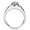 Vecalon Classic Wedding Band Ring для мужчин 1CT CZ Diamond 925 стерлингового серебра стерлингового серебра для мужчин