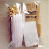 Gratis verzending 12 stks bruiloft faovrs miniatuur zilveren stoel gunst doos met hart charme ribbonpapier kaart goedkope feestartikelen
