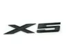 Brilho preto "x 5" número tronco letras emblema emblema carta adesivo para BMW x5