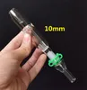 Sigara Cam Borular Mini Kit 10mm 14mm 18mm Titanyum Uç Kuvars Tırnaklar Yağ Teçhizat Konsantresi Cam Bong için Dab Saman