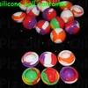 Boîtes 100pcs / lot silicone boule conteneur non solide couleur pure antiadhésif pour cire bho huile vaporisateur silicone pots dab