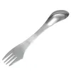 Оптово-портативный 3in1 из нержавеющей стали Spork Ложка Нож Вилка Столовые приборы Посуда Посуда Открытый кемпинг Пикник Гаджет