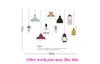 Característica Light Wall Stickers Moda Home Decor Adesivo De Parede Sala de estar Quarto Definição Da Parede Droplight Adesivos Lâmpada Pingente Adesivo