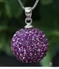 Pendentifs Colliers Jolie Marque Collier 10mm Imitation Diamant Micro Disco Bijoux En Argent Fine Jewelry Charms Boule Cristal Colliers