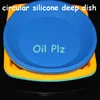 scatole vassoi di silicio piatto profondo rotondo panoramica 8 "amichevole non stick silicone contenitore concentrato olio bho fda vassoio