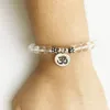 SN1046 Clear Quartz Bracelet Meditation Bracelet Wrist Mala Beads Healing Crystals Bracelet Ohm Yoga Bracelet Wholesale