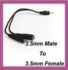 Black 1 Male To 2 Female 35mm AUX Audio Y Splitter Cable High Quality Earphone Headphone Adapter9326322