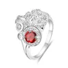 Mixed style burst models fashion red gemstone 925 silver plate ring EMGR6,Serpentine dragonfly plated sterling silver ring 10 pieces a lot