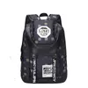 Large capacity backpack women men leisure sports wear waterproof backpack spell color zipper bag