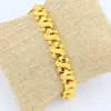 Bracelete das mulheres graciosos 18k amarelo ouro cheio de corrente de pulso