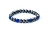 SN0132 Nuovi arrivi Bracciale da uomo in ematite Bracciale tribale con lapislazzuli intero 3185