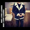 Sonbahar-Shearling Kış Coat Faux Kürk Süet Ceket Sid Zip Kuzu Yün Erkek Koyun Derisi Ceket