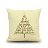 Wesołych Christmas Pillow Case 45 * 45 CM Lniana Q Styl Santa Claus Poduszki Christmas Gift Throw Pillow Cases