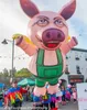 Ballon gonflable géant de porc de la taille 5m de haut ballons géants de porc pour annoncer le défilé de ville d'Inflatables