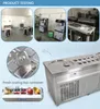 CE CE ETL امتياز المطبخ مقالي مربع مزدوج مع 10 خزانات التبريد آلة الآيس كريم المقلي