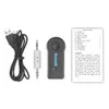 Adaptador de áudio e música sem fio Bluetooth 3 5MM AUX Receptor Bluetooth Mãos para suporte de carro Telefone MP3 Tablet271g