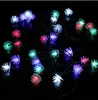 Vattentät LED-sträng Pine Cone Christmas Solar Lights Garland Luminaria Outdoor Led Solar Panel Garden Lights