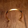 Bracelets de manchette unis simples en acier inoxydable poli de 6 mm de haut - argent, or, noir