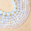 Partihandel-Ny Ankomst DIY Round Moonstone Natural Stone Bead Smycken Tillbehör för halsband / Armband 4mm 6mm 8mm 10mm 12mm Gratis Ship Life