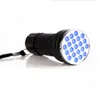 YENI Mor 395nm 21LED 21 LED UV Ultra Violet El Feneri Torch Işık Lambası Mini UV Flash Işık Blacklight Görünmez Mini için Alüminyum