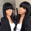 투명한 13x6 레이스 전면 인간 머리 가발 흑인 여성을위한 브라질 스트레이트 4x4 레이스 클로저 가발