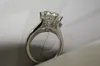 Vecalon 2016 Marque Femelle Solitaire 4ct Diamant simulé CZ 925 Sterling Sterling Engagement Bague de mariage pour femmes