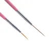Pink 15 pcs design diy ferramenta de pintura acrílica uv gel caneta polonês espoja de pincel de unhas # R56