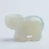 3Inch Quartz Crystal Opal ELEPHANT FATURINE Carving Stone Longevity Chakra Healing Reiki Stones Carved Craft Crystal Elephant2814172