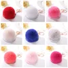 High quality Small gift make - up mirror new hair ball mirror key ring car bag ornaments pendant KR364 Keychains mix order 20 pieces a lot