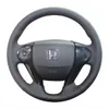 Hülle für HONDA Accord 9 Crosstour Odyssey Lenkradhülle Echtes Leder Auto-Spezialhülle DIY Handnaht Auto-Styling Lenkhülle