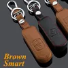 Genuine Leather Car Keychain MAZDA 2 3 5 6 CX-5 CX-7 Axela Atenza Car Key Case Cover Smart Remote Car Key Chain Rings