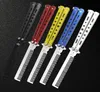 New Arrive Delicate Pro Salon Stainless Steel Folding Training Butterfly Practice Style Knife Comb Tool 30pcs/lot