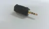 100 Uds. Conector macho estéreo chapado en oro de 2,5mm a adaptador de audio jack hembra estéreo de 3,5mm y 1/8"