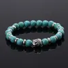 Wholesale-Pulseras mujer black Lava stone buddha beads bracelet elastic charm bracelet rope chain Natural stone for men and women bracelet