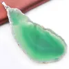 10 stks 1 partij LuckyShine Uitstekende vuur Natuurlijke Groene Agaat Slape Geode Gems 925 Sterling Zilveren Bruiloft Hangers voor Kettingen Vriend Gift