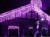Бесплатная доставка10m x 1m 448 светодиодный открытый занавес строки света рождественские рождественские рождественские вечеринки сказка свадьба светодиодный занавес света 220 В 110 В US Au Eu UK Plug